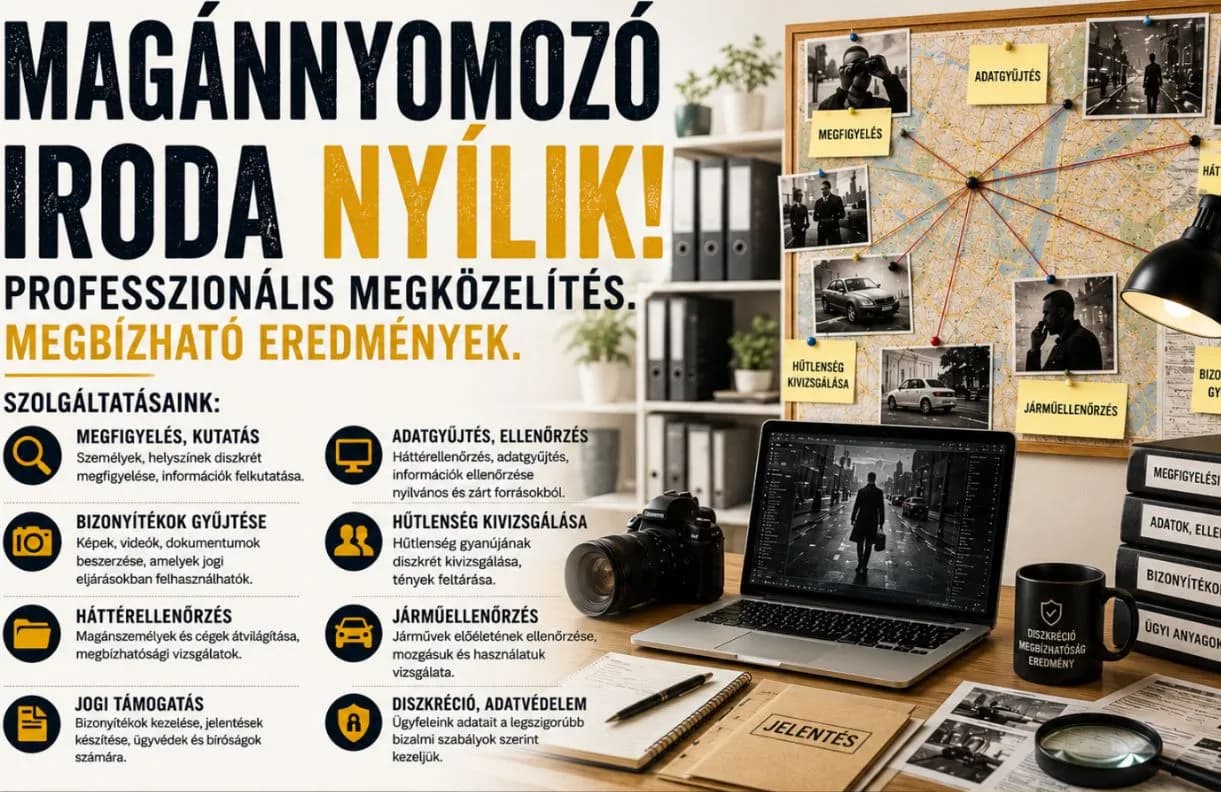 🕵️♂️ Magánnyomozói szolgáltatások – Diszkréten, professzionálisan, eredményesen